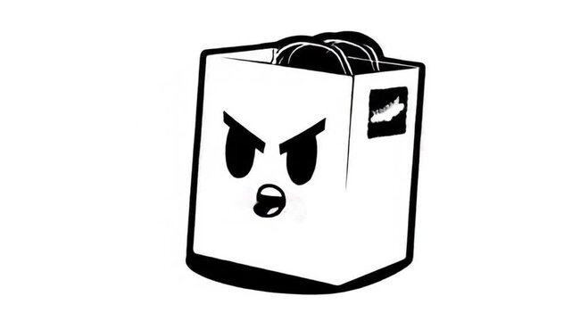Angry box graphic illustration