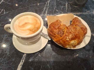 coffee and croissant