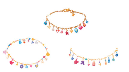 Bracelet Adorned with Various Small Charms