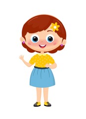 Vactor kids image,Cute girl vactor image , cute girl cartoon character vactor illustration	