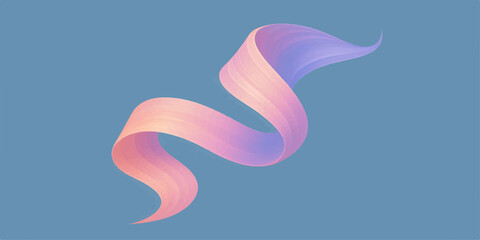 Abstract pink and white background with soft ribbon design