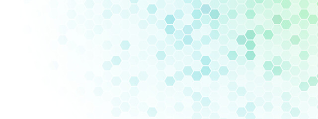 Abstract geometric background with blue and green hexagon pattern