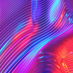 Colorful light trails create a dynamic and vibrant digital artwork in a futuristic atmosphere, generative ai