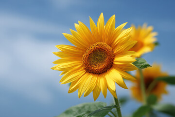 Obraz premium experience warm embrace of summer in texas as you wander through vast ultrabright sunflower fields