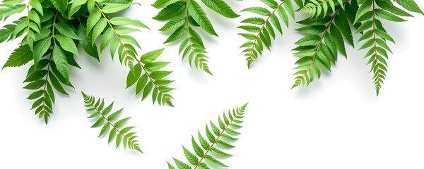 Fototapeta premium Green fresh leaf with sunlight. The vibrant green of the leaves creates a lively and refreshing scene