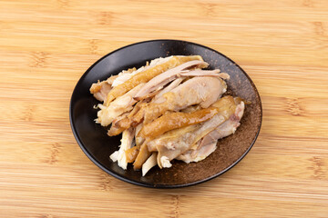 The herb chicken on the plate
