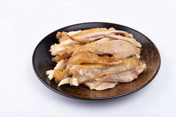 The herb chicken on the plate