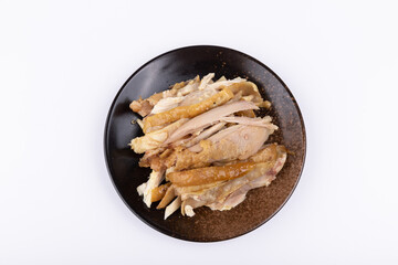 The herb chicken on the plate