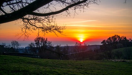 Colorful sunset over a landscape