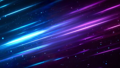 Obraz premium Abstract Light Streaks in Blue and Purple