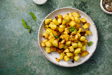 Roasted celery root with honey and herbs
