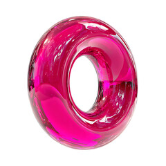 Magenta Glass Torus: A Study in Form and Light