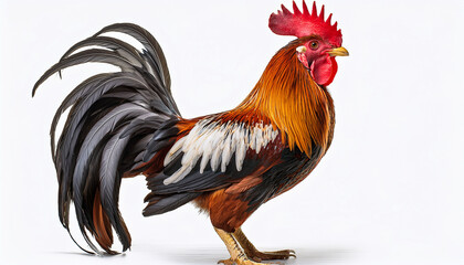 rooster clipart design crowing posture clean vector lines transparent