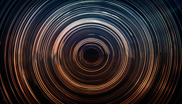 radially oriented lines with circle accents fading into darkness