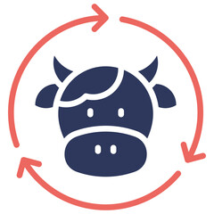 Cow Cycle Icon