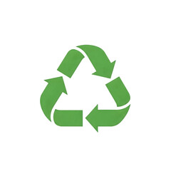 Obraz premium Recycling Symbol: A minimalistic and vibrant green recycling symbol, representing circularity, sustainability, and responsible environmental practices. 