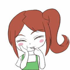 エプロンをつけた女の子