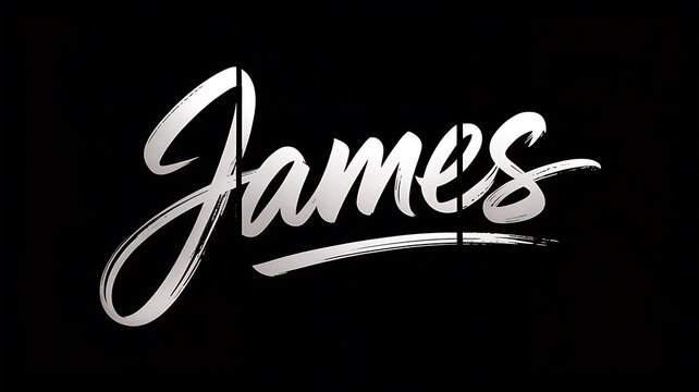 James: A Stylish Handwritten Name Design