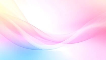 Pastel-colored waves flow across a bright background