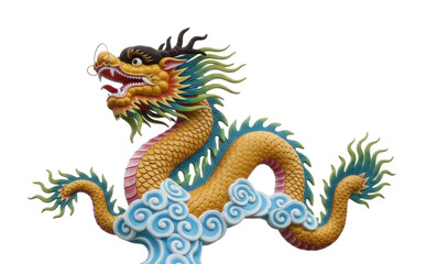 Fototapeta premium Traditional Chinese Dragon Isolated PNG Transparent