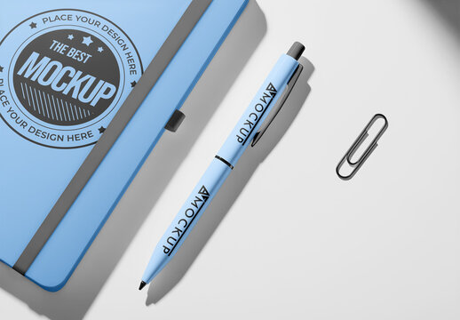 Pen Mockup Desk Composition