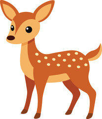 Fototapeta premium baby deer woodland animal clipart on transparent background