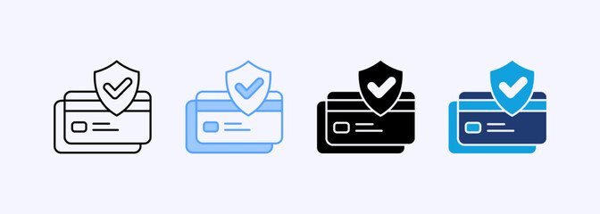 Secure Payment Icon Set Multiple Style Collection