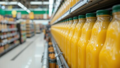 shopping cart in supermarket