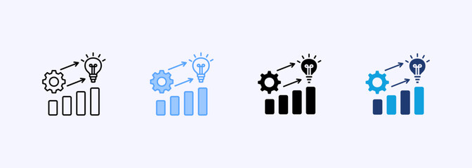 Development Icon Set Multiple Style Collection