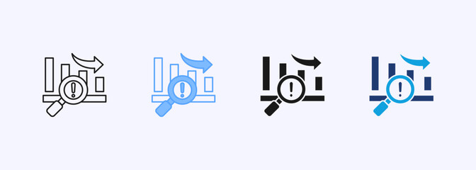 Crisis Analysis Icon Set Multiple Style Collection