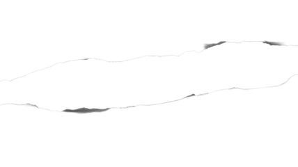 Textured torn paper edge overlay isolated on transparent background for design projects