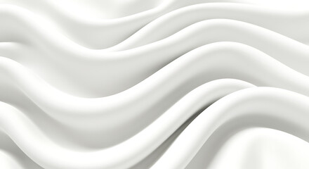 Obraz premium Abstract close up of flowing white fabric with soft elegant waves and gentle shadows creating a luxurious and smooth texture