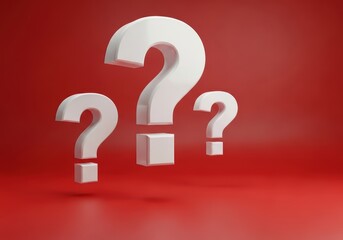 Red question mark on red background symbolizing questions and confusion