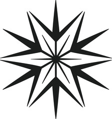 Fototapeta premium Christmas Star Silhouette Vector for Winter and Holiday Decoration