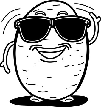 patata man wearing sunglasses