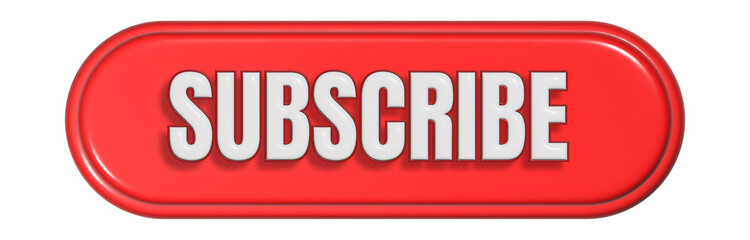 A vibrant red SUBSCRIBE button, ready to capture attention and drive engagement. The button features a clean, modern design with rounded corners and a subtle 3D effect.