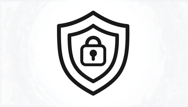 Security Shield Icon with Lock, and Safe.