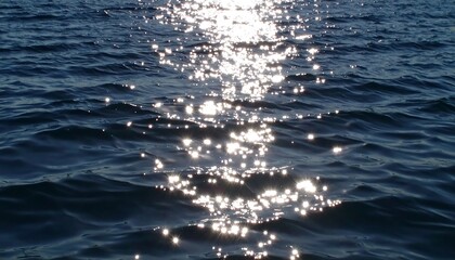 Sunlit Water Surface with Ocean Texture.