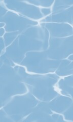 Phone wallpaper. The surface of clear blue water, with sunlight reflecting and creating soft, wavy patterns. The light ripples and gentle shimmer give a refreshing and tranquil feeling, 