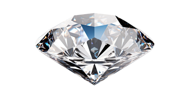 Loose sparkling diamond gemstone isolated on white background