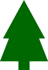 Thick pine tree icon for holiday design