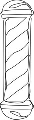 Barbershop pole outline sketch