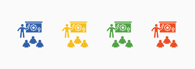 Upskilling Training Icon Set Color Multiple Style Collection