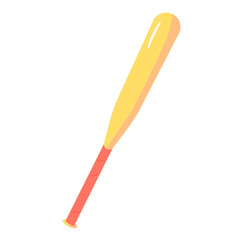Cartoon baseball bat for sport and recreation Illustration