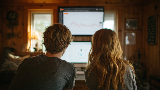 The couple logged into the project dashboard each morning together. - Powered by Adobe