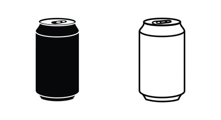 Black and white illustration of two soda cans side by side