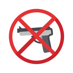 Fototapeta premium No weapon allowed, prohibited, sign