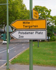 road sign in the city