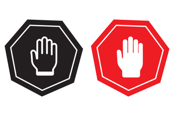 do not enter sign, hand stop sign, no entry symbol, prohibition sign, no entry restriction sign. Not Allowed stop sign, Prohibition sign or stop sign illustration transparent background