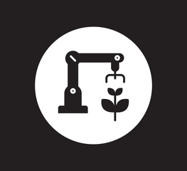 Robotic arm automation agriculture technology farming efficiency. Robotic arm automates plant care agriculture symbolizing innovation efficiency

